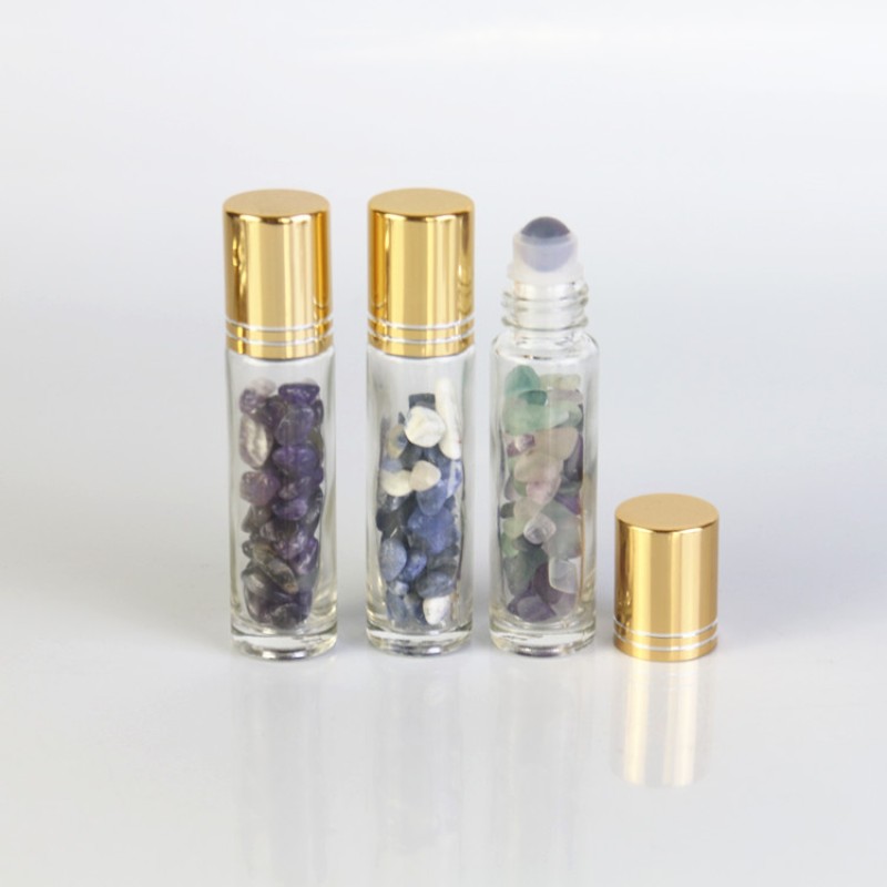 Gem Stone Roller Bottles Factory - 10ml Jade Roll On Glass Bottles