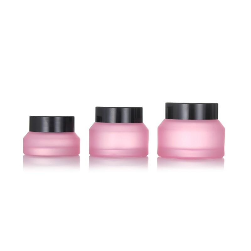 Glass Jar Set Manufacturer - Custom 15ml-120ml Frosted Skincare Cream Jar