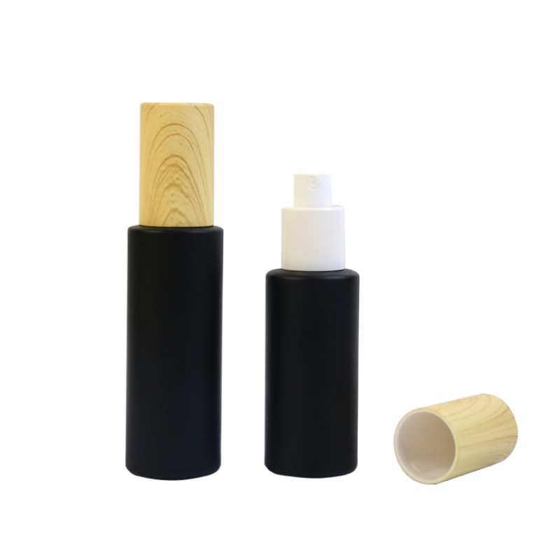 Matt Black Glass Bottles Supplier - 20ml-80ml Frosted Body Lotion Bottles