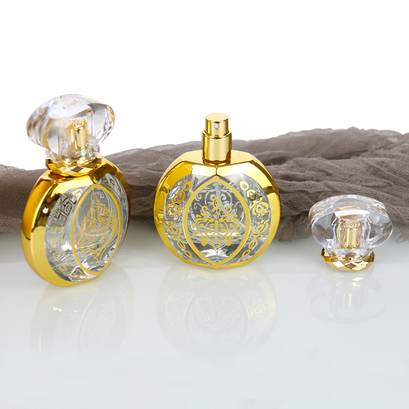 Golden Spray Bottles Factory - 50ml Oblate Fine Mist Glass Perfume Bottles