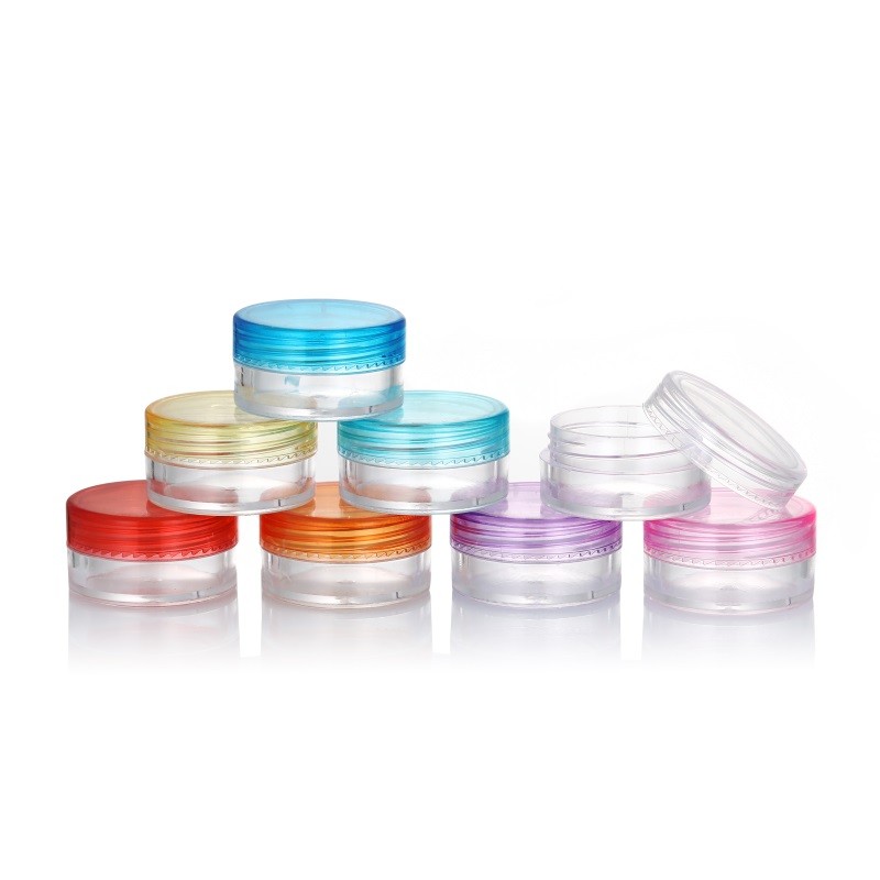 Plastic Cream Jars Supplier - 3g-20g Body Butter Balm Jars with Colorful Lid
