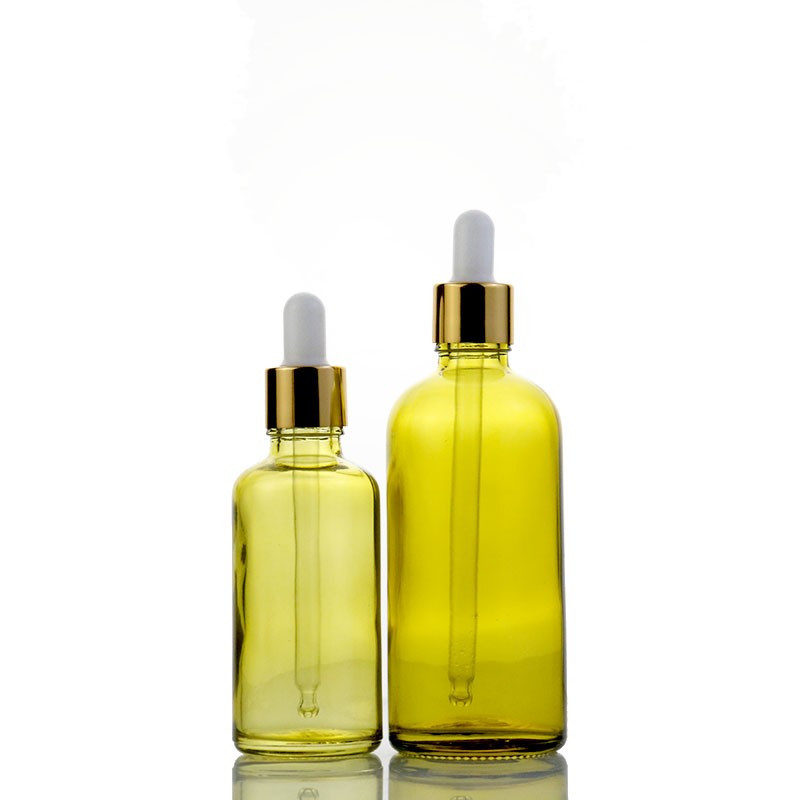 Olive Green Glass Bottles Supplier - 5ml-100ml Essential Oil Dropper Bottles