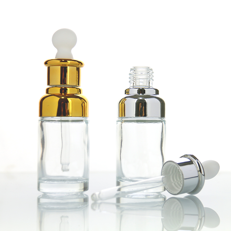 Gold Silver Glass Dropper Bottles Supplier - Custom 20ml-100ml Essential Oil Packaging