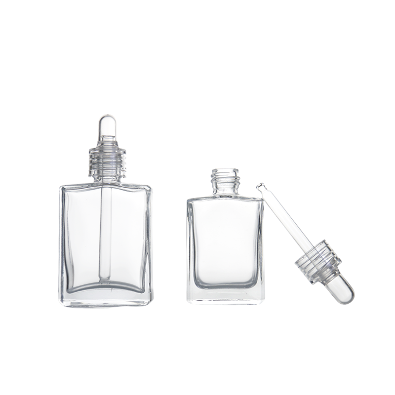 Rectangle Glass Dropper Bottles Manufacturer - Custom 30ml-100ml Cosmetic Packaging