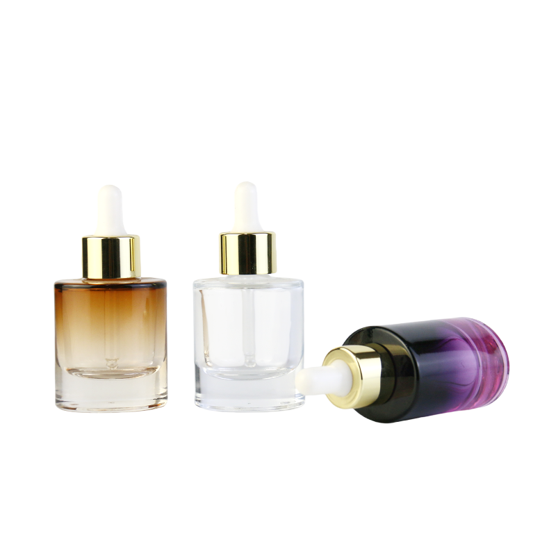 Gradient Glass Bottles Factory - 1oz Oval Essential Oil Dropper Bottles