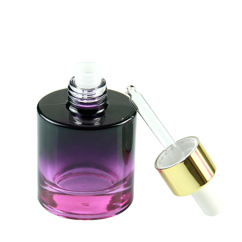 Gradient Glass Bottles Factory - 1oz Oval Essential Oil Dropper Bottles