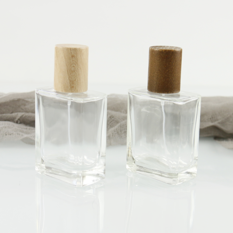 Glass Perfume Bottles Supplier - Custom 30ml-50ml Wood Cover Modern Bottle