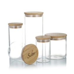 Bamboo Lid Glass Jars Supplier - 250ml-1L Food Grade Canister Jars