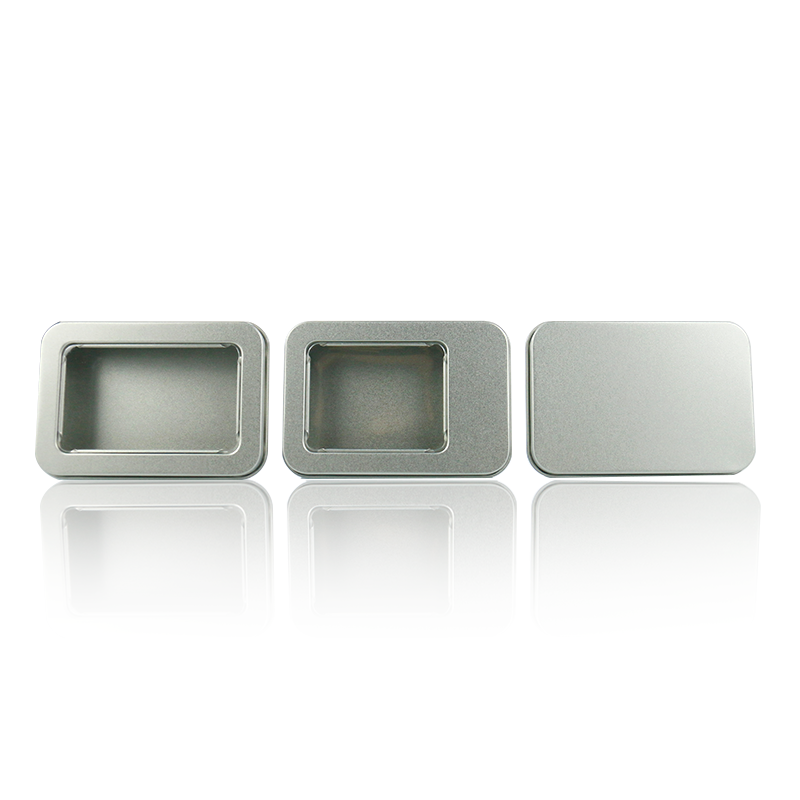 Metal Tin Jar Supplier - 5g-20g Rectangle Candy Gum Tin with Window