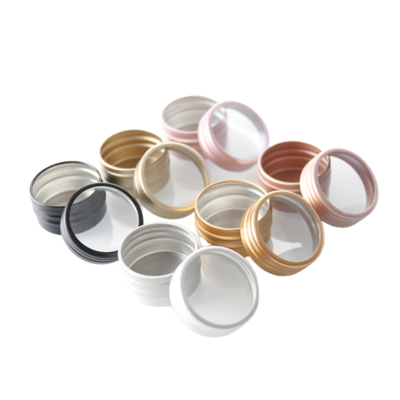 Aluminum Container Factory - 10ml Lip Balm Cream Jar with Clear Window