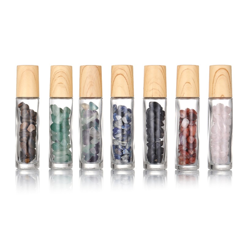 Gemstone Roller Bottles Manufacturer - Natural Quartz Essential Oil Bottles 10ml