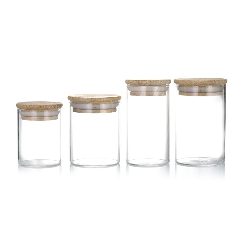 Bamboo Lid Glass Jars Supplier - 250ml-1L Food Grade Canister Jars