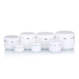 Plastic Cream Jars Supplier - 50g-250g White PP Plastic Facial Cream Jars