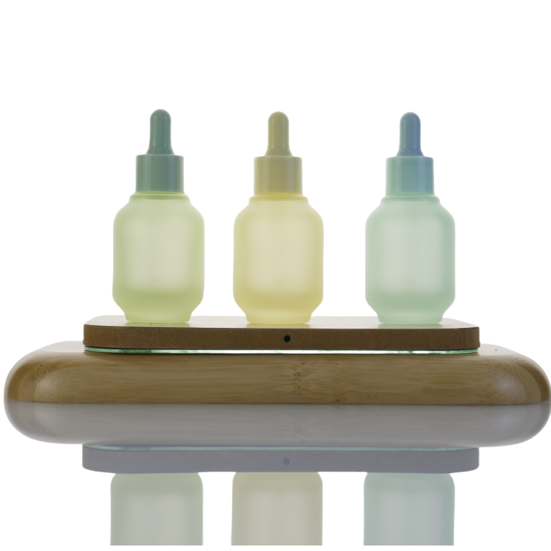 Lantern Shape Serum Bottles Supplier - OEM 30ml Frosted Glass Essential Oil Bottles