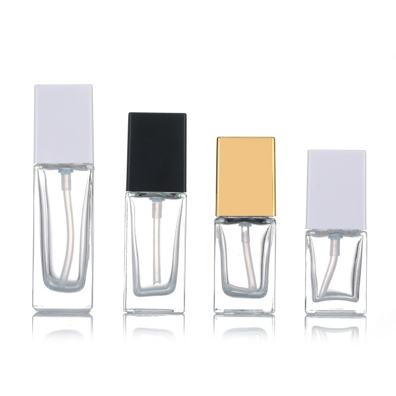 Square Glass Bottles Manufacturer - 15ml-40ml Frosted Foundation Container