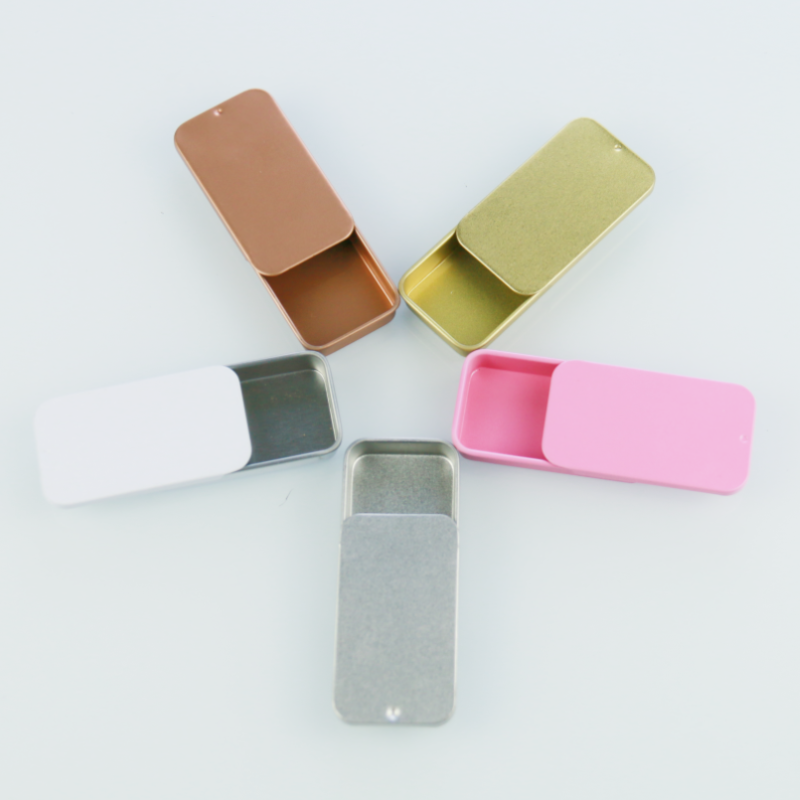 Metal Gift Box Supplier - 10g-20g Small Rectangle Printed Tin Box