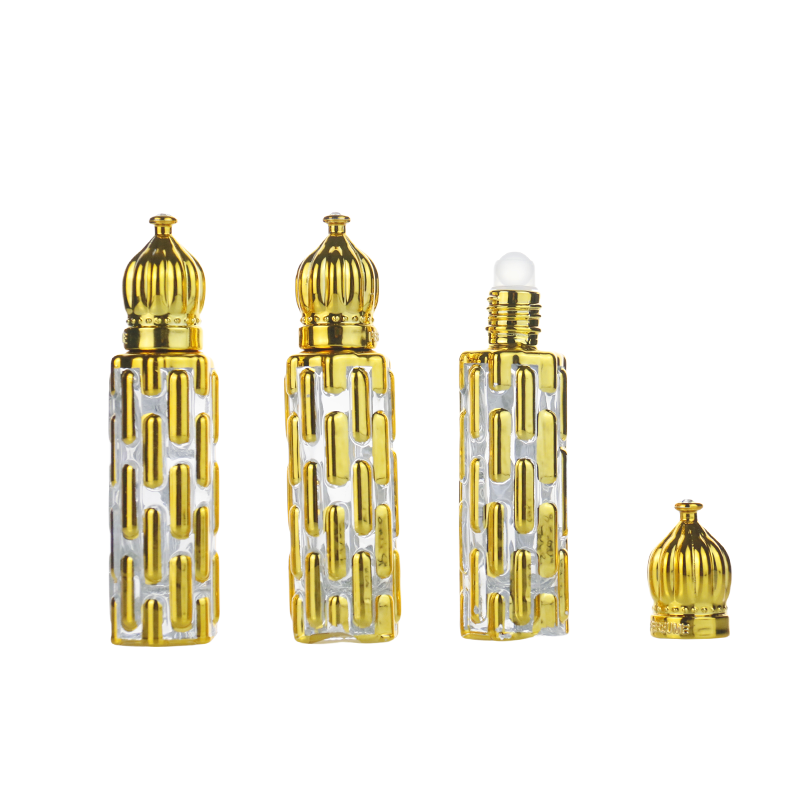 Gold Roll On Bottles Factory - 10ml Arabian Oud Essential Oil Bottles