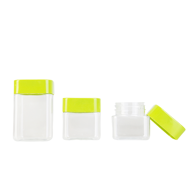 Square Plastic Jars Factory - 180ml-360ml Food Candy Tea Plastic Jars