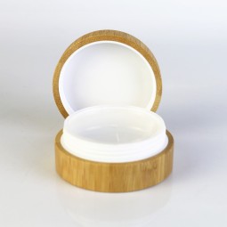 Bamboo Cosmetic Container Supplier - 10g-50g Cream Jar with PP Inner Shell
