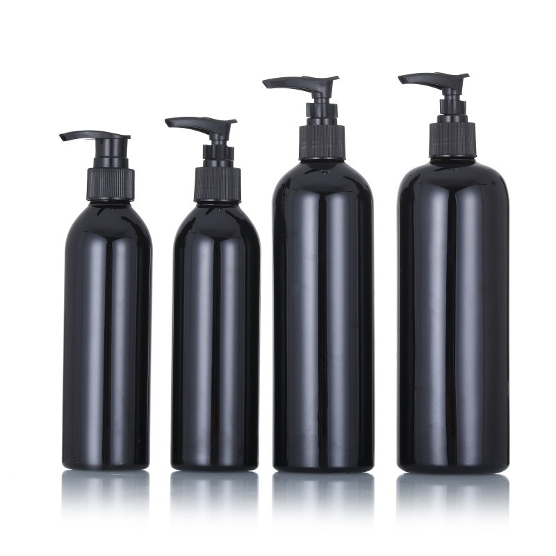 Plastic Lotion Bottles Factory - 100ml-500ml Black Body Lotion Pump Bottles