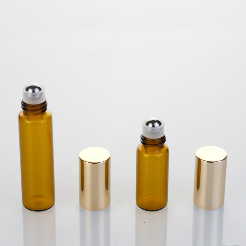 Brown Glass Roller Bottles Manufacturer - 1ml-10ml Essential Oil Roll On Bottles
