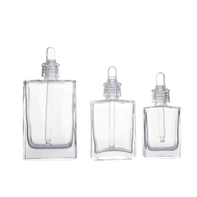 Rectangle Glass Dropper Bottles Manufacturer - Custom 30ml-100ml Cosmetic Packaging
