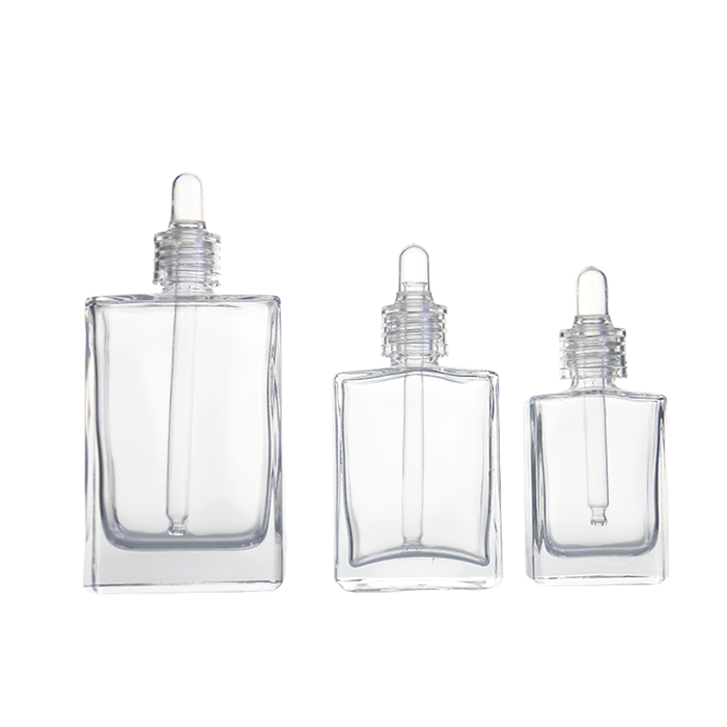 Rectangle Glass Dropper Bottles Manufacturer - Custom 30ml-100ml Cosmetic Packaging
