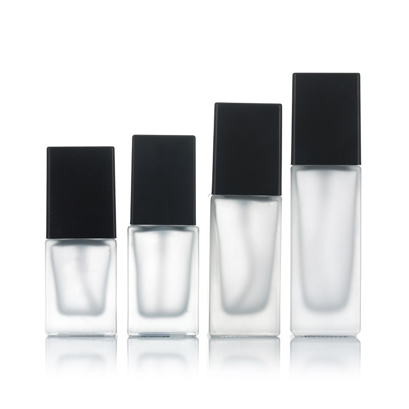 Square Glass Bottles Manufacturer - 15ml-40ml Frosted Foundation Container