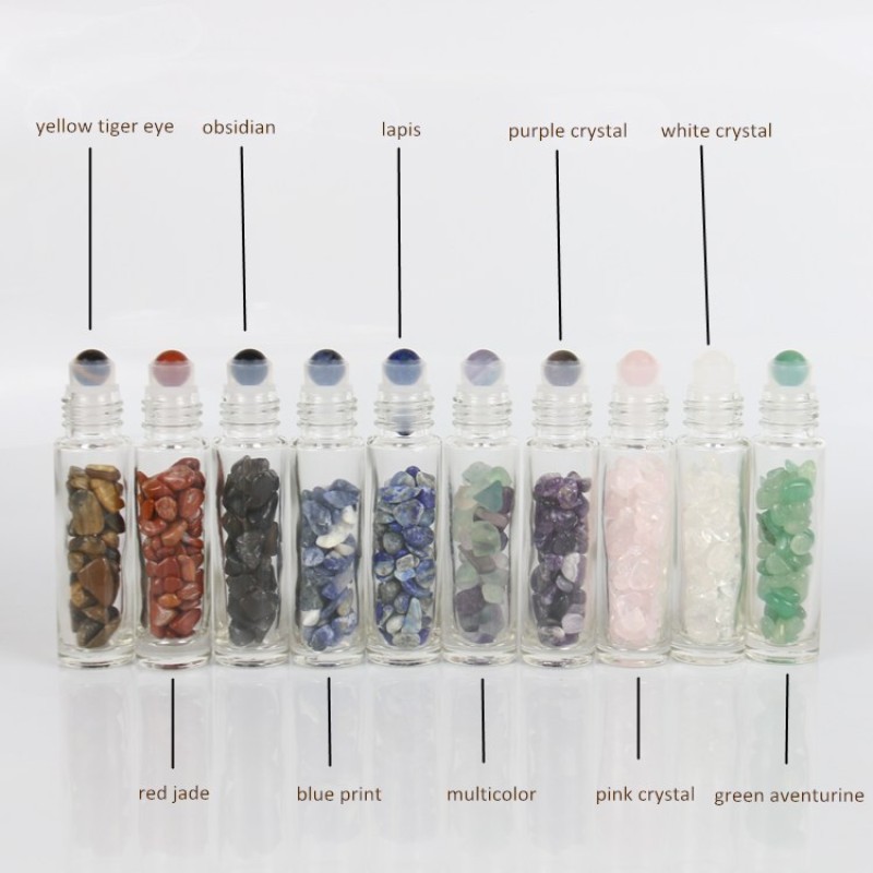 Gem Stone Roller Bottles Factory - 10ml Jade Roll On Glass Bottles