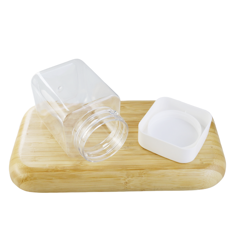 Square Plastic Jars Factory - 180ml-360ml Food Candy Tea Plastic Jars