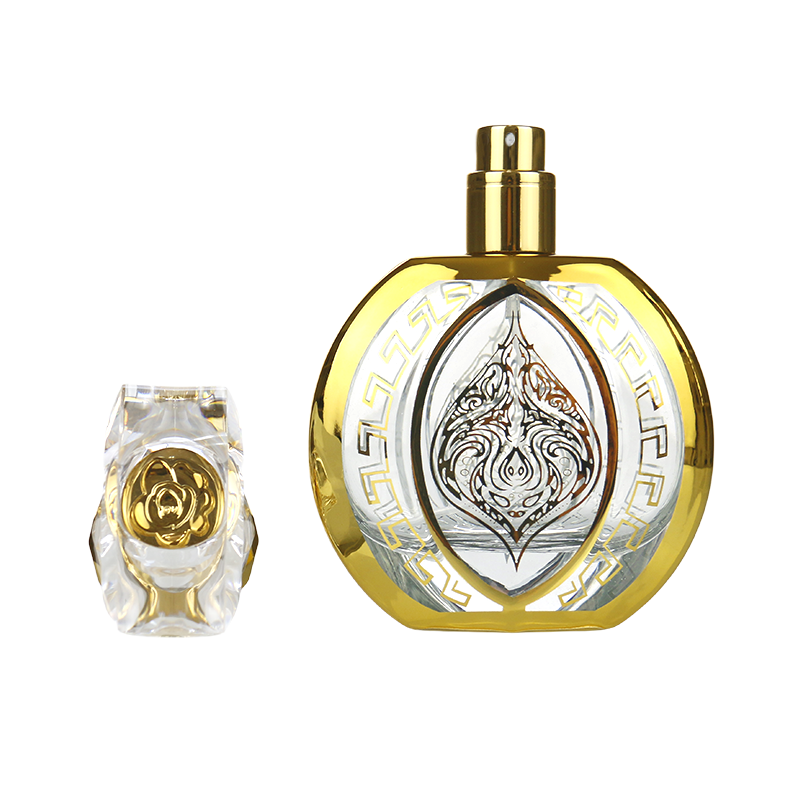 Golden Spray Bottles Factory - 50ml Oblate Fine Mist Glass Perfume Bottles