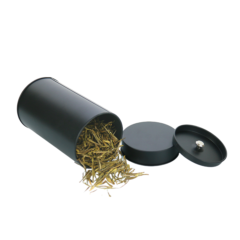 Metal Tin Can Factory - Food Grade Double Lid Tea Candy Storage Jar