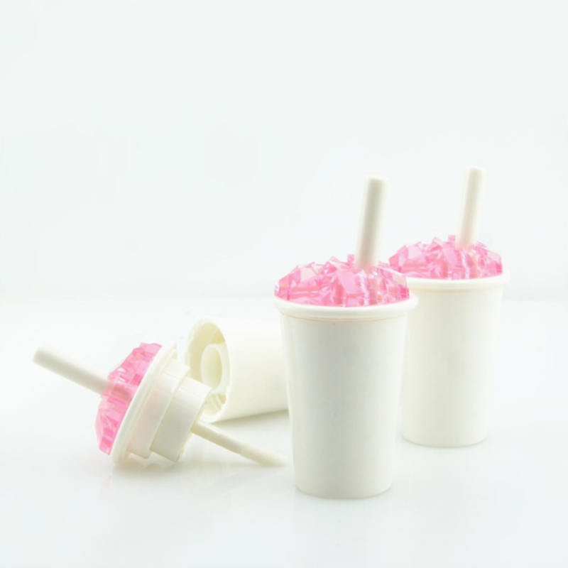Ice Cream Lipstick Bottle Supplier - 6ml Plastic Lipstick Bottle with Pink Cap