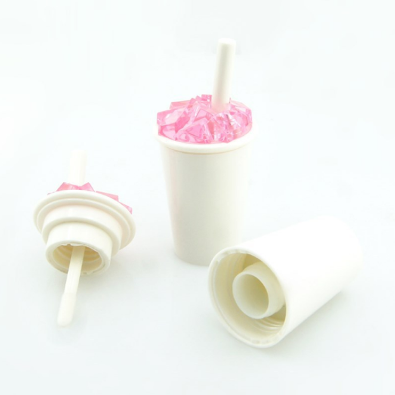 Ice Cream Lipstick Bottle Supplier - 6ml Plastic Lipstick Bottle with Pink Cap