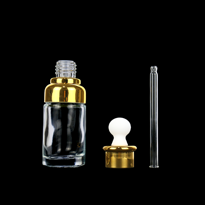 Gold Silver Glass Dropper Bottles Supplier - Custom 20ml-100ml Essential Oil Packaging