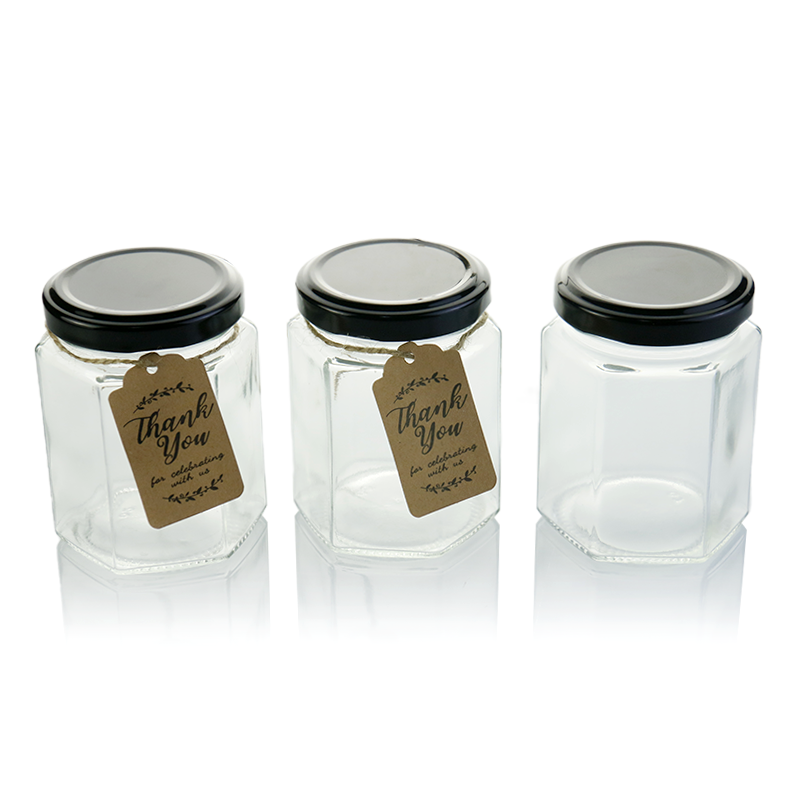 Hexagonal Glass Jars Supplier - 45ml-500ml Food Grade Honey Jam Jars