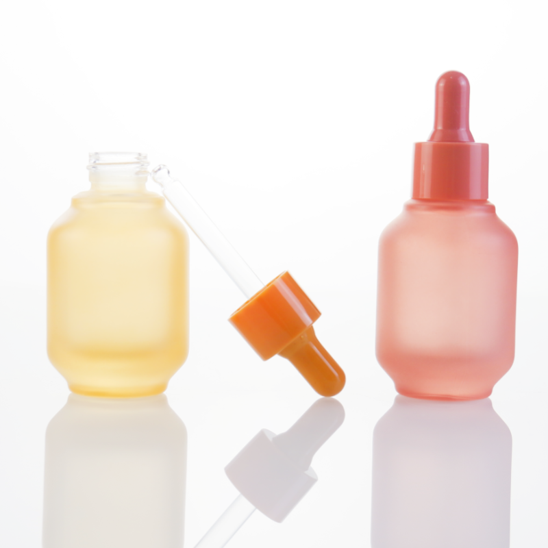 Lantern Shape Serum Bottles Supplier - OEM 30ml Frosted Glass Essential Oil Bottles