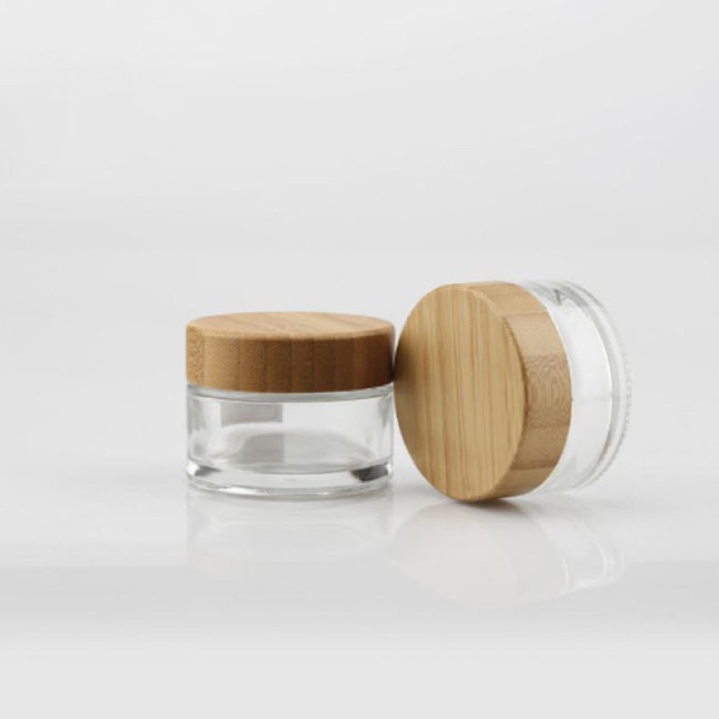 Bamboo Lid Glass Jar Factory - Custom 50g-100g Frosted Cream Jar