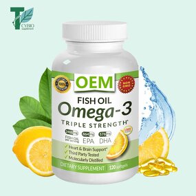 Fish Oil Omega 3 Softgels Manufacturer - Private Label, EPA DHA, Lemon Flavor Capsules
