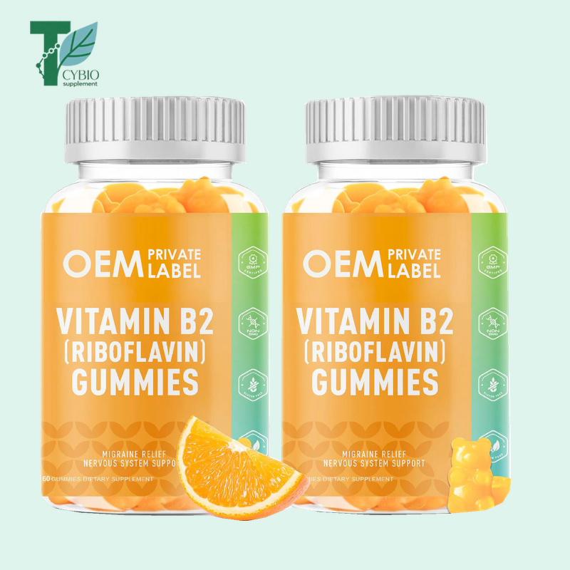 Riboflavin Gummies Manufacturer - Private Label 500mg Vegan Vitamin B2 for Energy & Nervous System Support