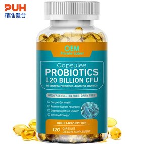 Probiotics Softgel Manufacturer - 120 Billion CFU, 36 Strains with Digestive Enzymes for Gut Health