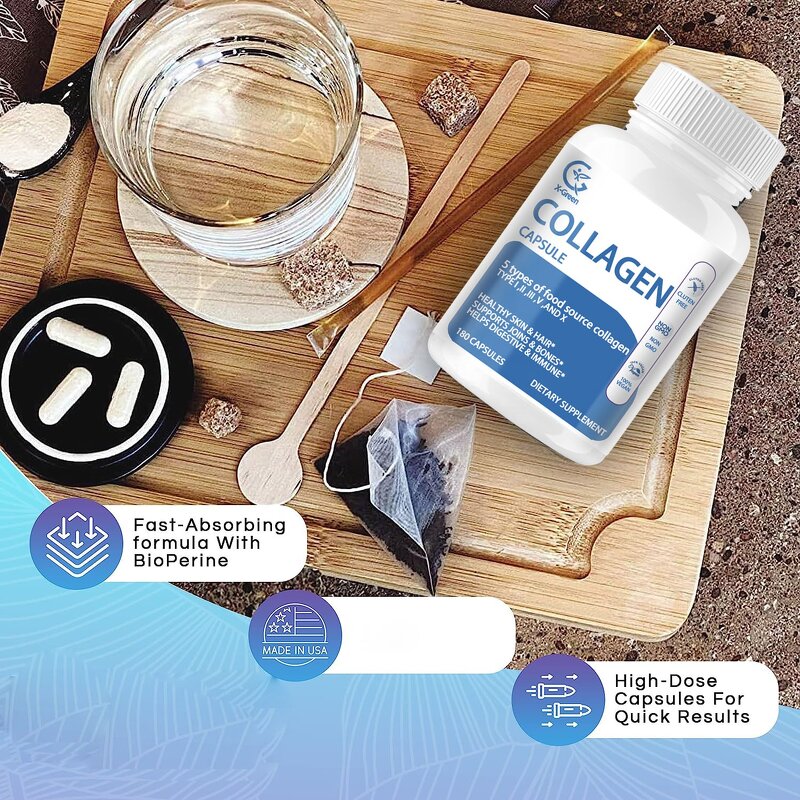 Collagen Pills Manufacturer - Hyaluronic Acid & Vitamin C for Skin, Hair & Joints with OEM