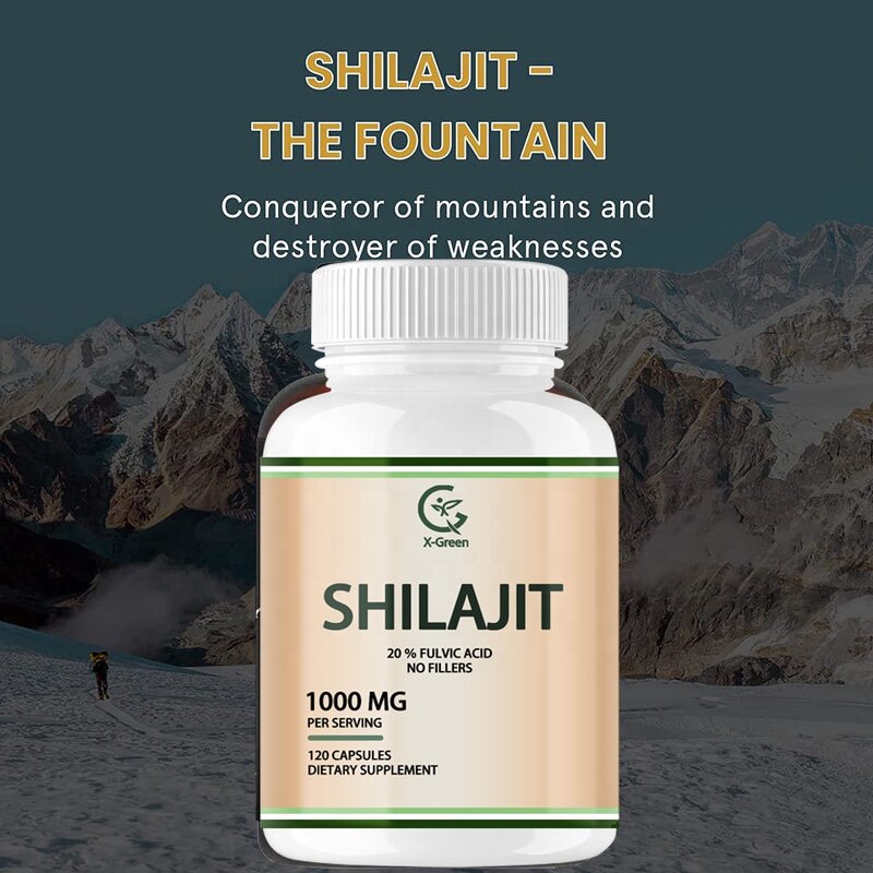 Himalayan Shilajit Capsules Manufacturer - Pure 1000mg Extract with 20% Fulvic Acid