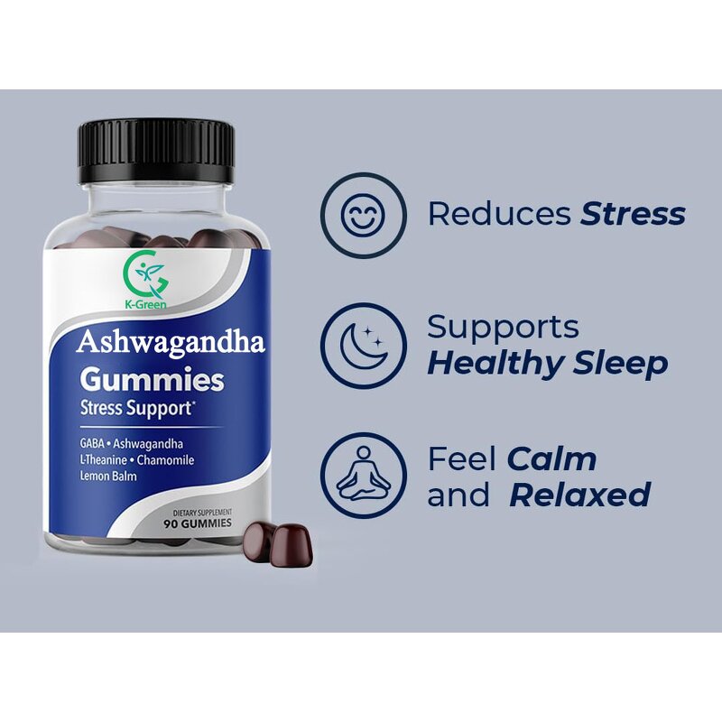 Ashwagandha Gummy Supplement Manufacturer - Stress Relief with GABA & L-Theanine for Mood & Focus