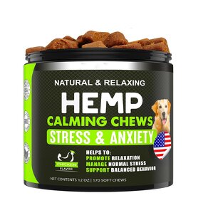 Dog Calming Treats Manufacturer - 12 oz with Hemp, Valerian Root for Anxiety, Stress & Barking