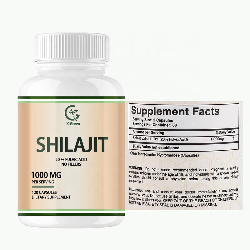 Himalayan Shilajit Capsules Manufacturer - Pure 1000mg Extract with 20% Fulvic Acid