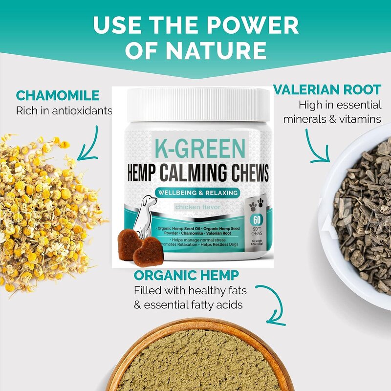 Hemp Calming Treats Manufacturer - 4.7 oz Dog Anxiety Relief Chews for Barking Deterrent