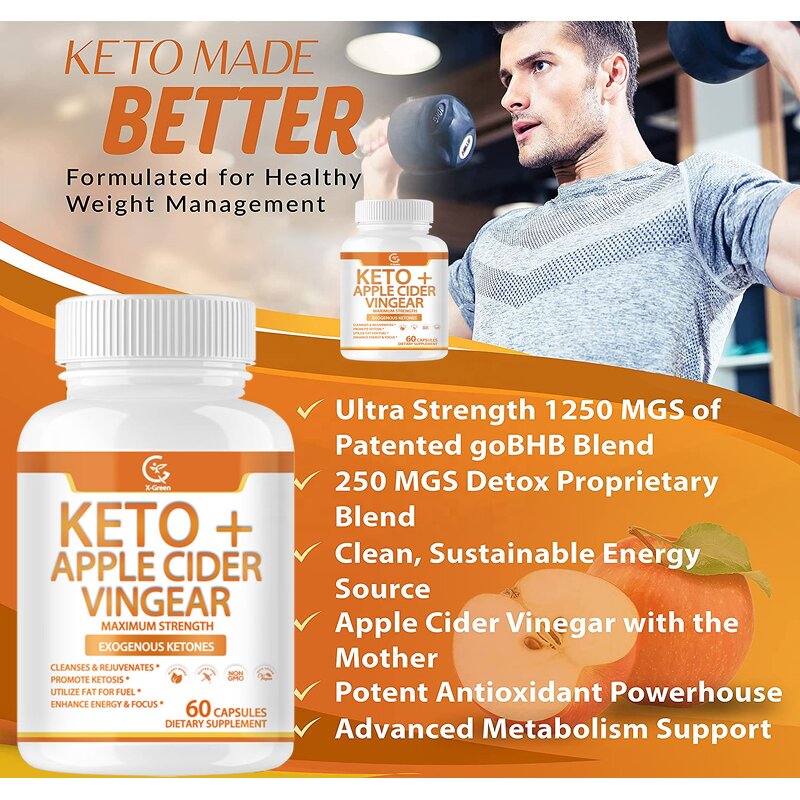 Keto Pills Manufacturer - Apple Cider Vinegar Capsules with Mother for Energy & Ketosis