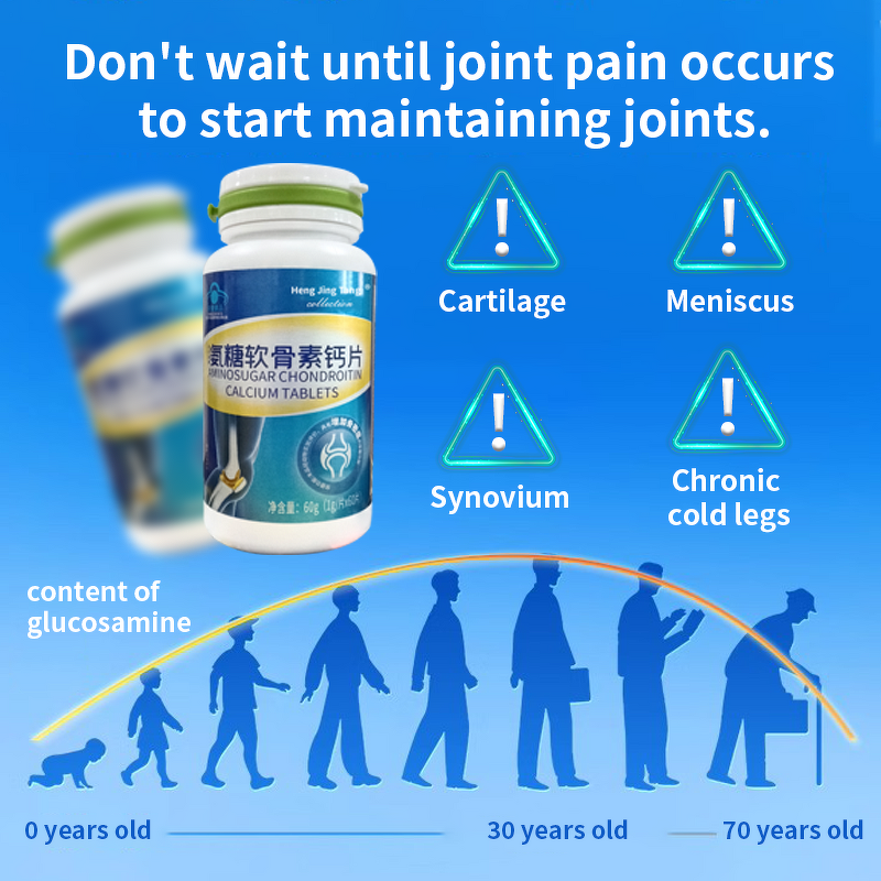 Glucosamine Chondroitin Calcium Tablets Manufacturer - for Leg Joint Pain in Middle-Aged & Elderly