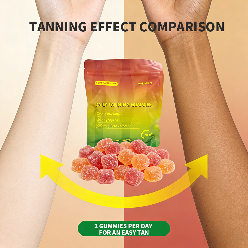 Private Label Tanning Gummies Manufacturer - Astaxanthin Beta-Carotene for Skin Tone
